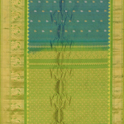 Gadwal Sea Green Saree