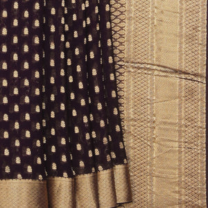 Georgette Plum Violet Saree