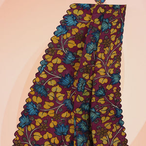 Kalamkari Violet Dupatta