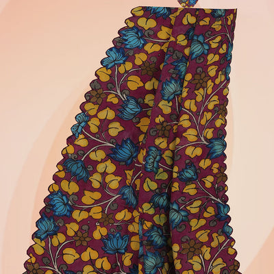 Kalamkari Violet Dupatta