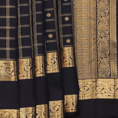 Kanchi Silk Navy Blue Saree