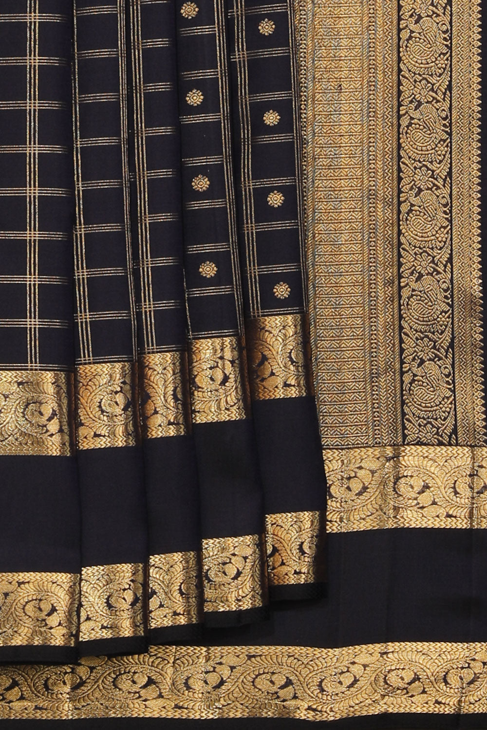 Kanchi Silk Navy Blue Saree