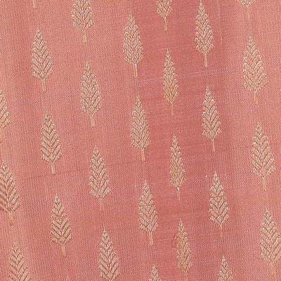 Kanchipattu Brocade Coral-Peach Saree