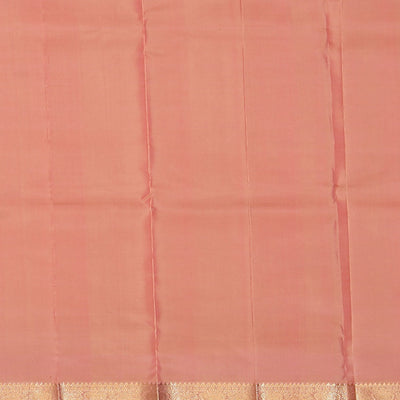 Kanchipattu Brocade Coral-Peach Saree