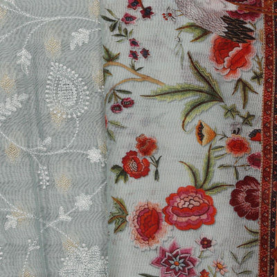 Cotton Silk Unstitched Suit With Dupatta (3 Pcs Set)