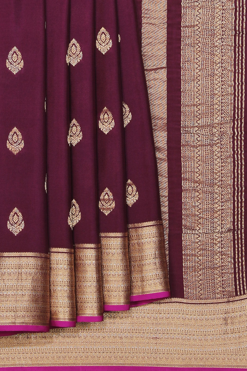 Crepe Silk Violet Saree