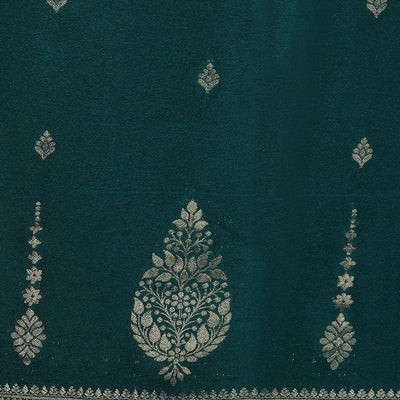 Crepe Silk Teal Green Saree