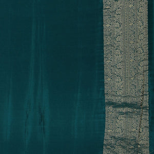 Crepe Silk Teal Green Saree