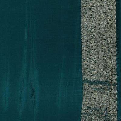 Crepe Silk Teal Green Saree