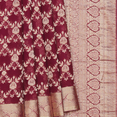 Georgette Violet Saree