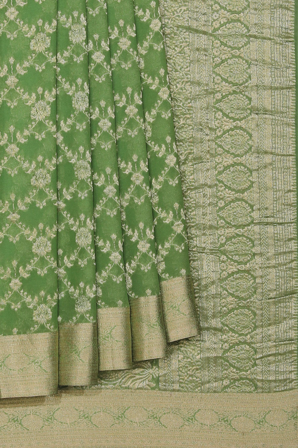 Georgette Sage Green Saree