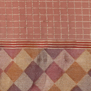 Georgette Coral-Peach Saree