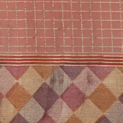 Georgette Coral-Peach Saree