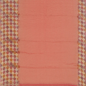 Georgette Coral-Peach Saree