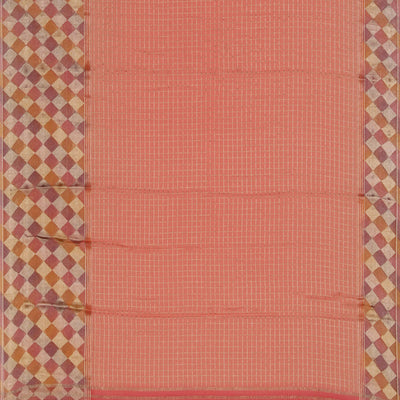 Georgette Coral-Peach Saree