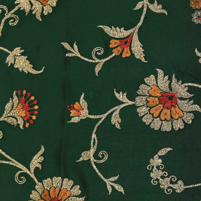 Crepe Silk Green Saree