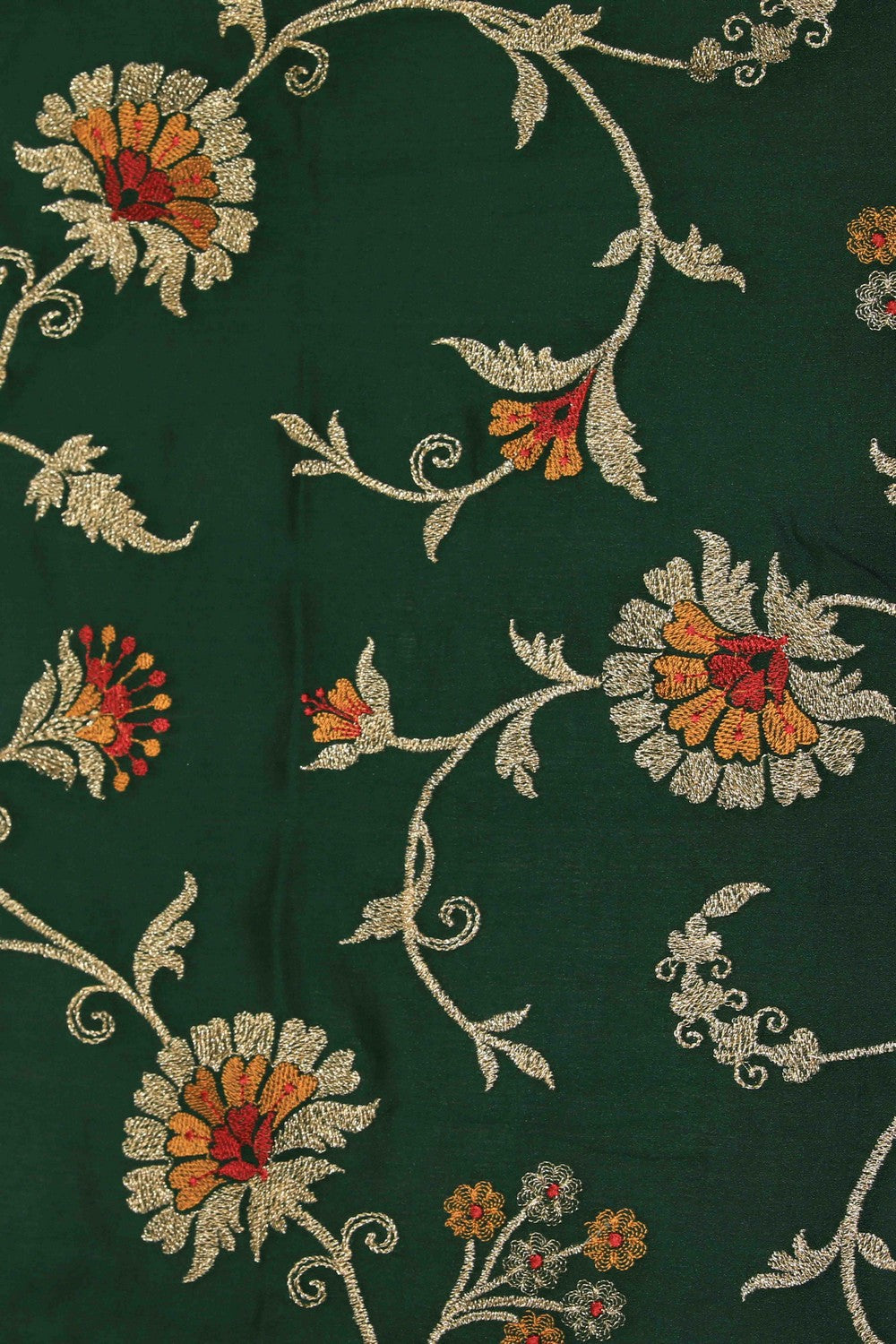 Crepe Silk Green Saree