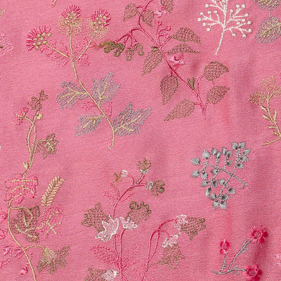 Crepe Silk Coral Pink Saree