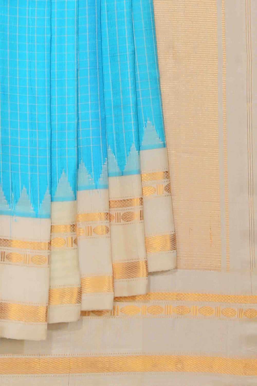 Gadwal Silk Sea Blue Saree