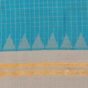 Gadwal Silk Sea Blue Saree