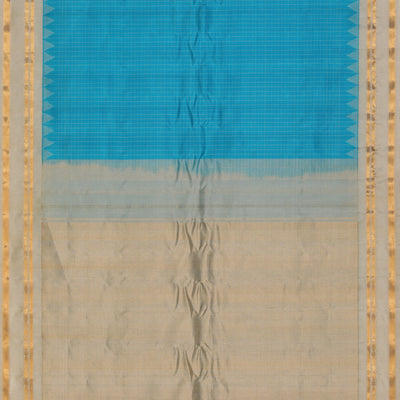 Gadwal Silk Sea Blue Saree