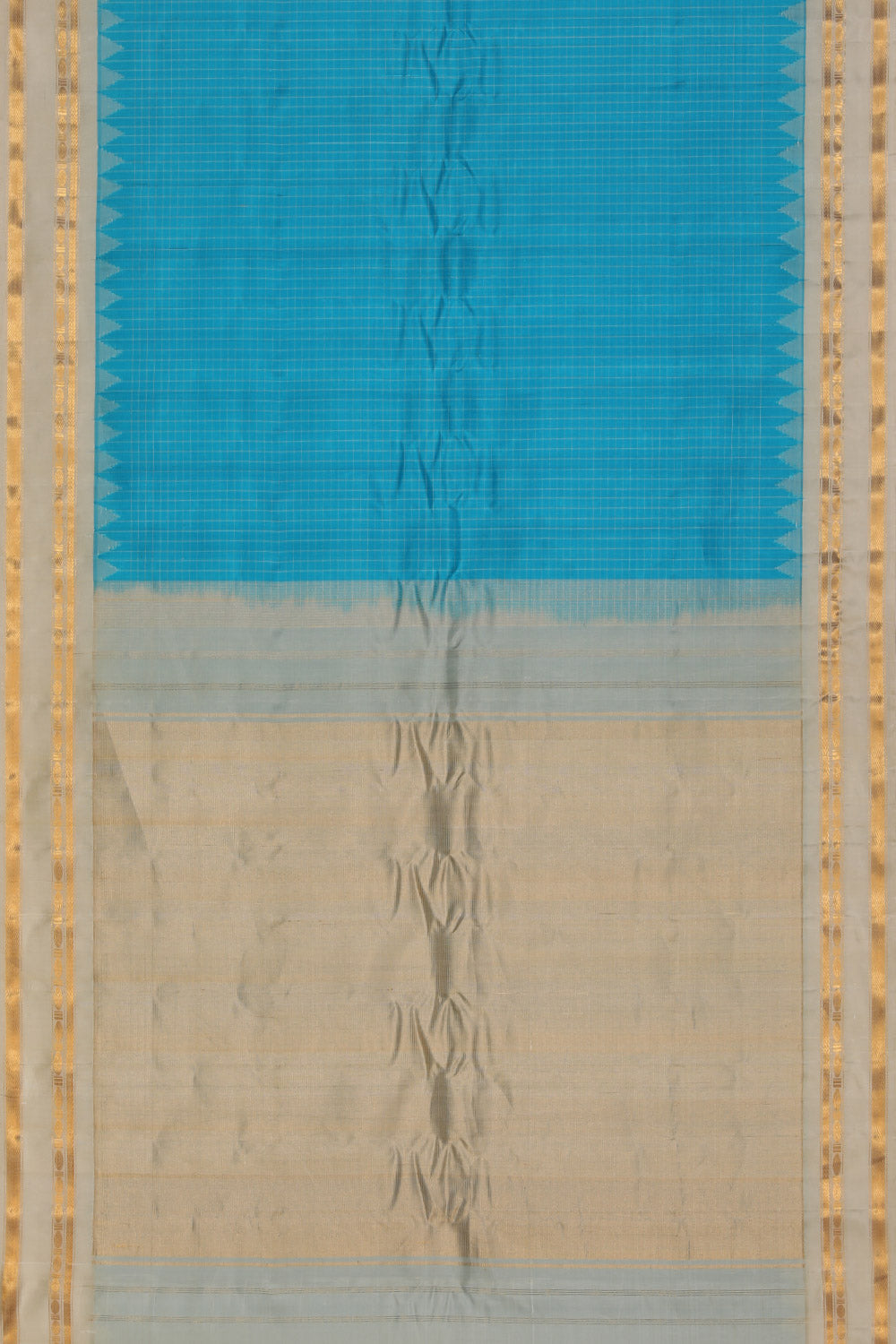 Gadwal Silk Sea Blue Saree