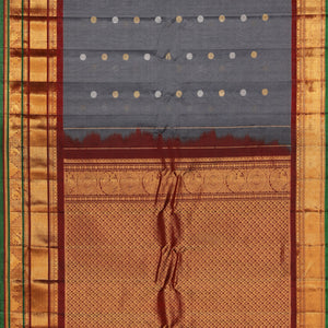 Gadwal Cotton Silk Grey Saree