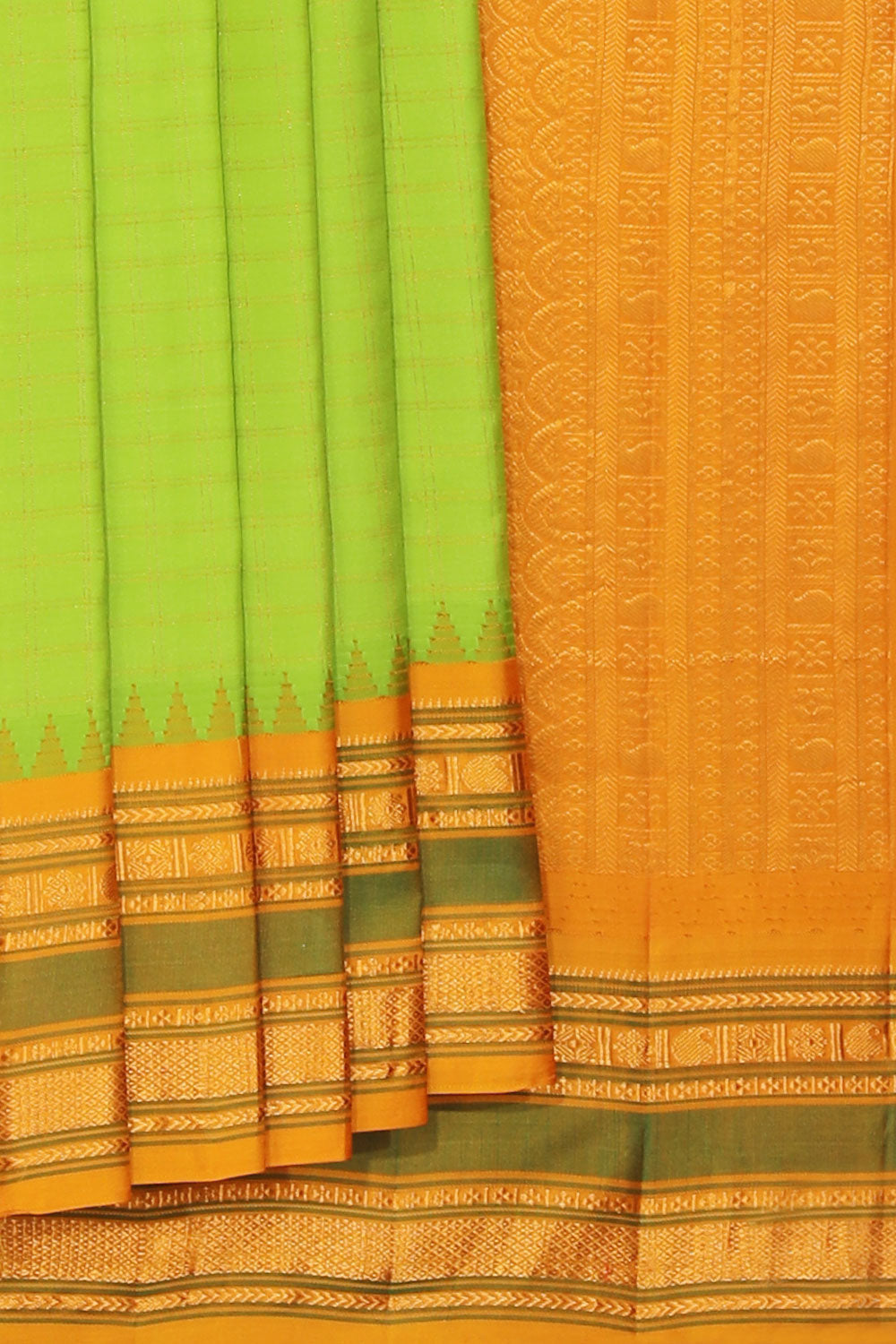 Gadwal Silk Green Saree