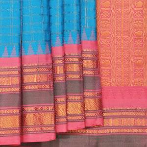 Gadwal Silk Blue Saree