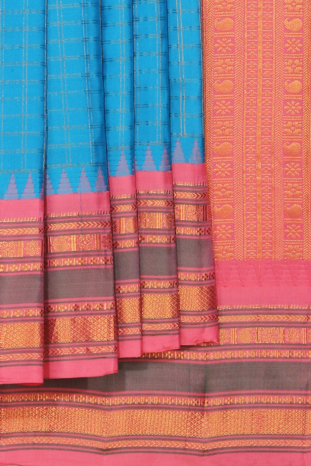 Gadwal Silk Blue Saree