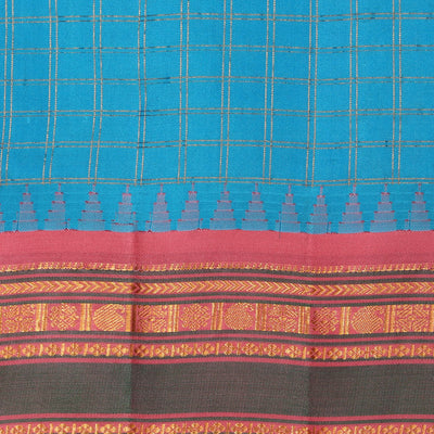 Gadwal Silk Blue Saree