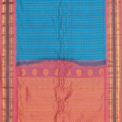Gadwal Silk Blue Saree