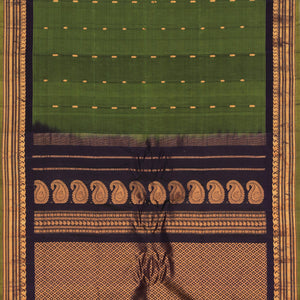Gadwal Cotton Silk Green Saree