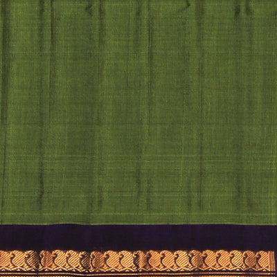 Gadwal Cotton Silk Green Saree