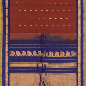 Gadwal Cotton Silk Maroon Saree