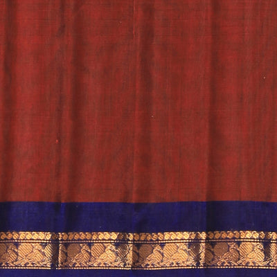 Gadwal Cotton Silk Maroon Saree
