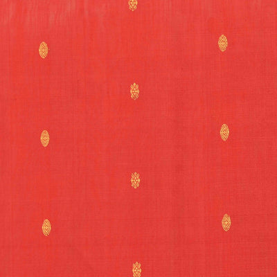 Gadwal Cotton Silk Coral Pink Saree