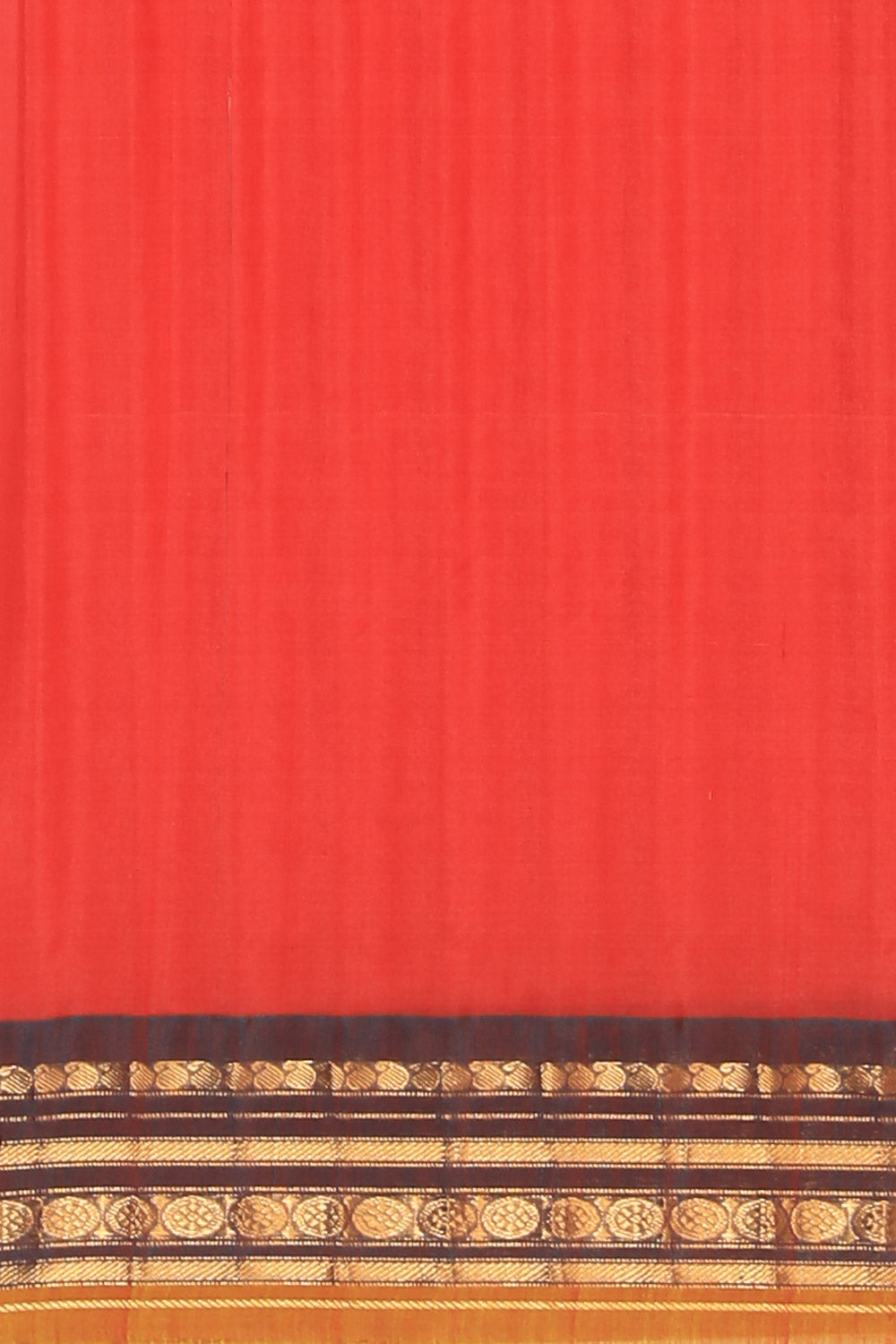 Gadwal Cotton Silk Coral Pink Saree