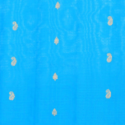 Gadwal Cotton Silk Blue Saree
