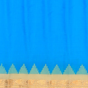 Gadwal Cotton Silk Blue Saree