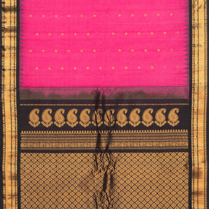 Gadwal Cotton Silk Lotus Pink Saree