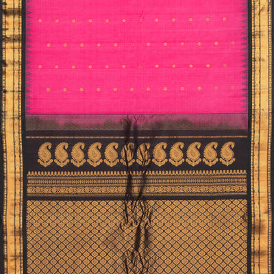 Gadwal Cotton Silk Lotus Pink Saree