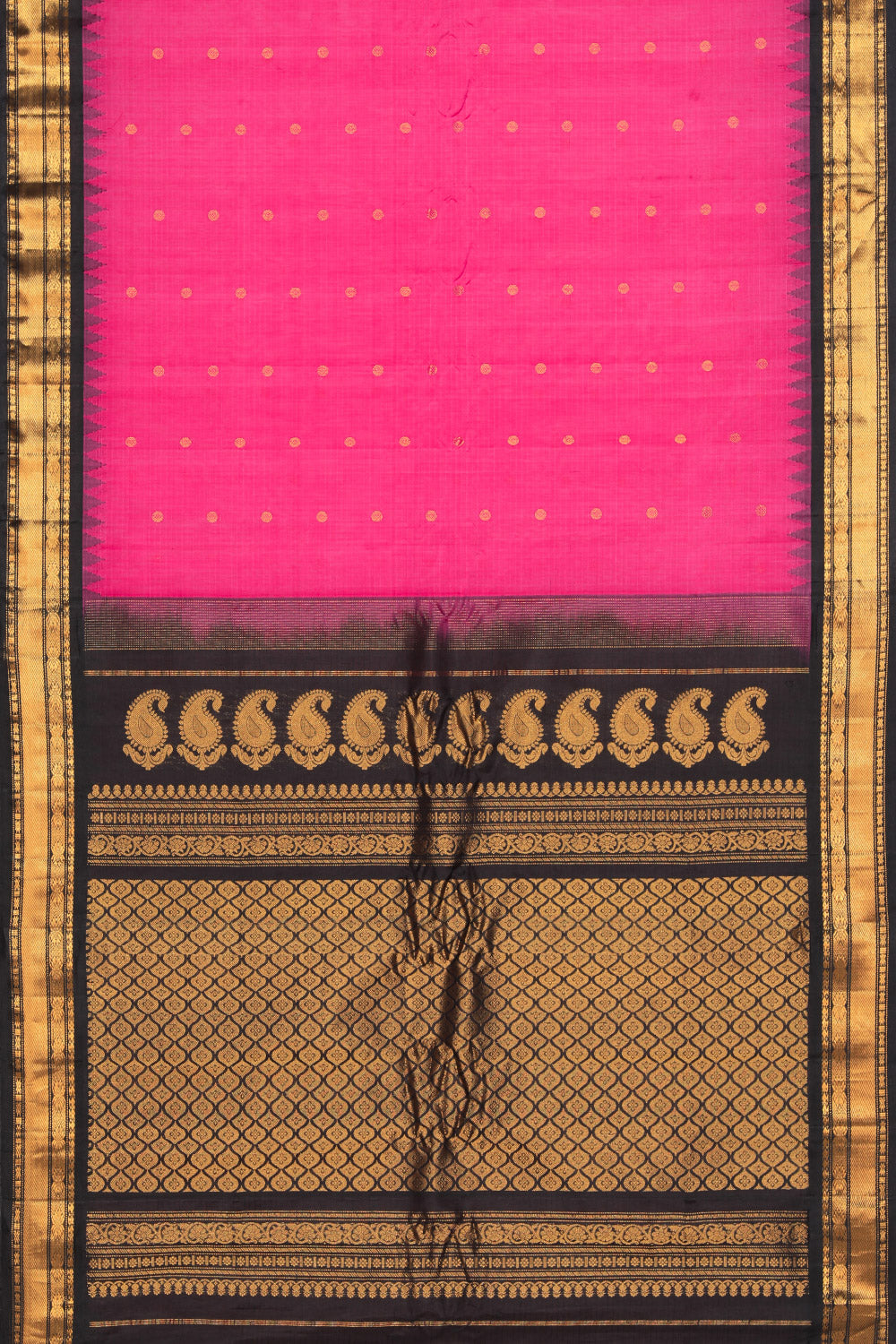 Gadwal Cotton Silk Lotus Pink Saree