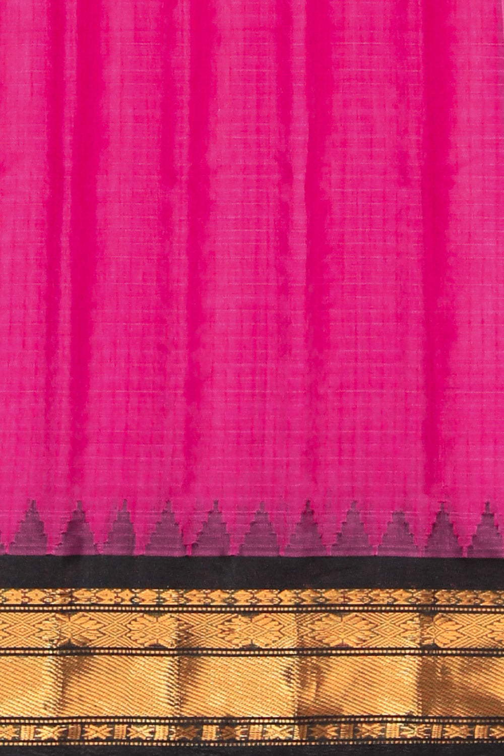 Gadwal Cotton Silk Lotus Pink Saree