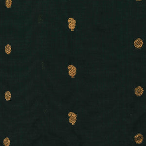 Gadwal Cotton Silk Bottle Green Saree