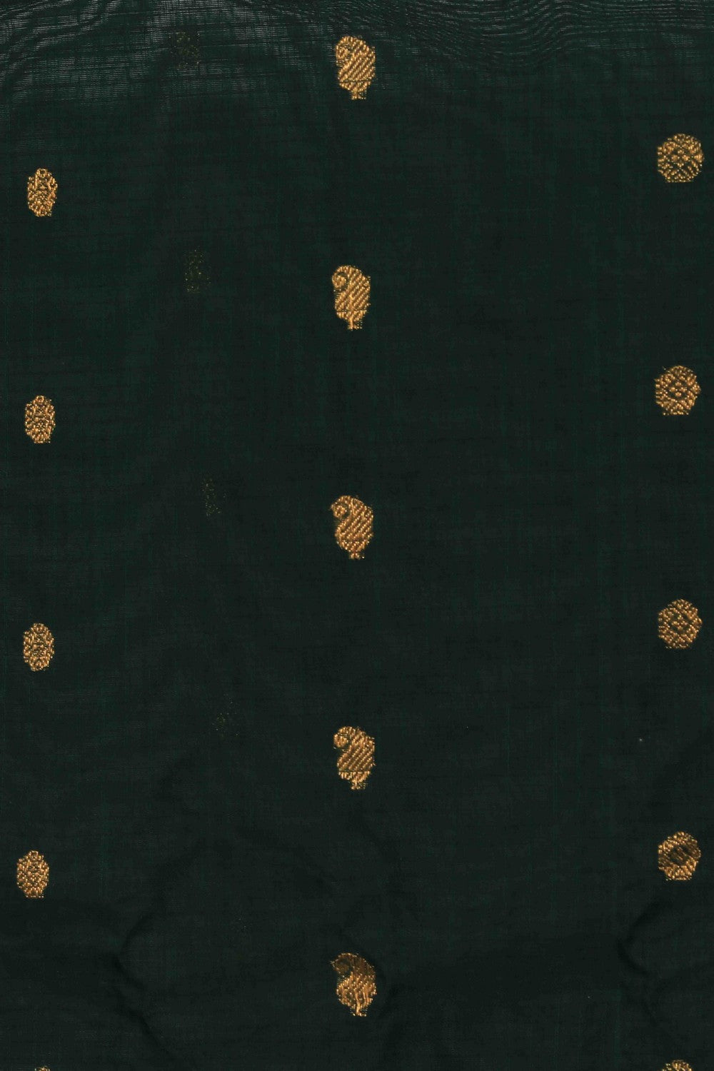 Gadwal Cotton Silk Bottle Green Saree
