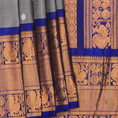 Gadwal Silk Grey Saree