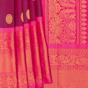 Gadwal Silk Violet Saree