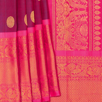 Gadwal Silk Violet Saree
