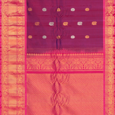 Gadwal Silk Violet Saree